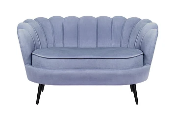купить красивый Диван ракушка Pearl Double Blue на черных ножках