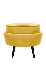 купить Пуф Pearl Adorn Yellow на черных ножках в интернет-магазине