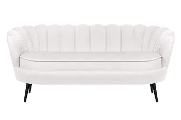 Диван ракушка Pearl Triple Beige на черных ножках