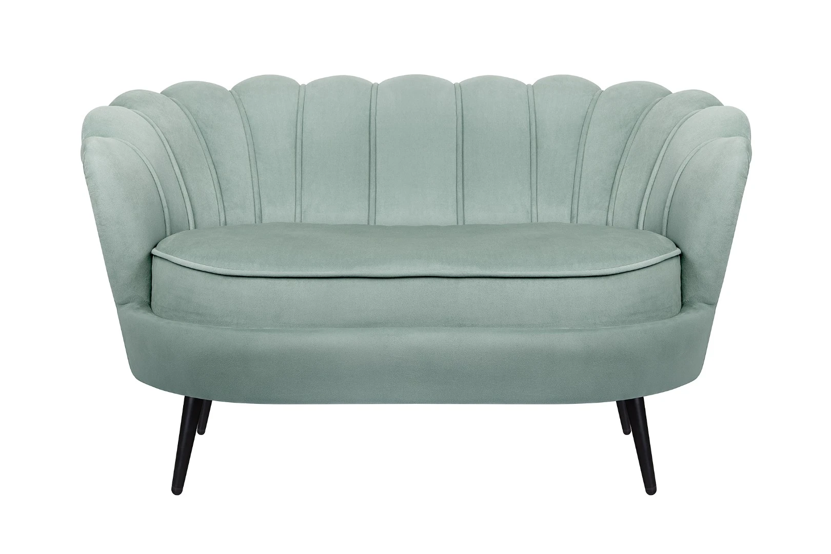 красивый Диван ракушка Pearl Double Green на черных ножках