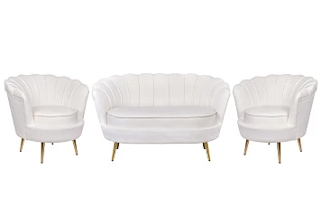 стильный Комплект кресел и дивана ракушка Pearl Double Beige
