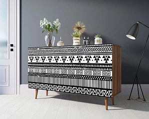 стильный Комод "Berber" с двумя дверками и ящиками принт 19 арт BB17/Print_19
