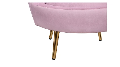 Кресло с пуфом ракушка Pearl Pink