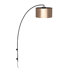 390407 Торшер с сенсорным выключателем SAGANTO 1, 1X40W (E27), H1890, сталь, чёрный/пластик, коричневый, медь на заказ