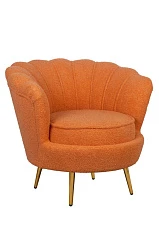 Низкое кресло Pearl Orange Boucle в интерьере