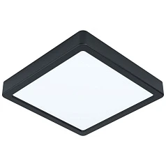 красивые 99244 Светодиодный накладной светильник FUEVA 5, 16,5W (LED), 210х210, H28, 1800lm, 3000K, сталь, черн на заказ