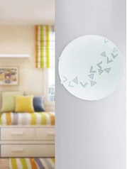 80263 Светильник настенно-потолочный MARS, 1х60W (E27), ?245, стекло/узор &quot уголки&quot