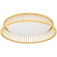 красивые 900797 Потолочный светильник LUPPINERIA, 20W (LED), 3000K, 2400lm, H95, ?450, сталь, коричневый, белый / пластик, белый