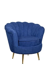 заказать стильное Низкое кресло ракушка Pearl синий