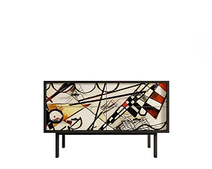 Комод с четырьмя ящиками "Emerson" by Kandinsky арт EM05/Print_01 в интерьере