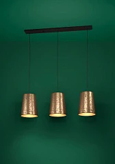 390293 Люстра CASTUERA, 3X25W (E27), L1310, B300, H1500, сталь, черный/бумага декорированная розовыми лепестками, золотой, розовый на заказ