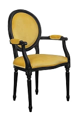 Мягкий стул с подлокотниками Delo Kora Arm Yellow