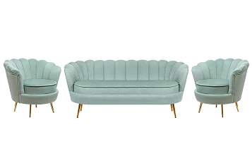 купить Комплект кресел и дивана ракушка Pearl Triple Green