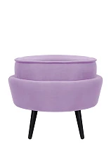 фото Пуф Pearl Adorn Purple на черных ножках в интерьере