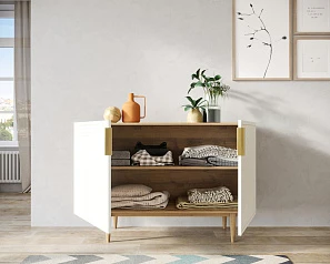 купить красивый Комод с двумя дверками "Line" LN01/GR1/beige
