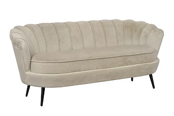 купить Диван ракушка для гостиниц Pearl Triple Taupe на черных ножках