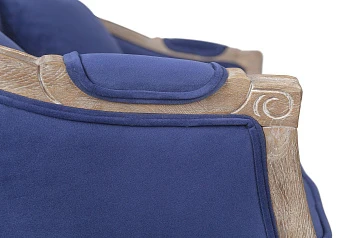 купить красивый Дизайнерский двухместный диван Darcy 2 ампир синий в интернет-магазине