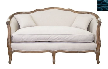 купить стильный Диван ампир Darcy 2 цвет синий в интернет-магазине