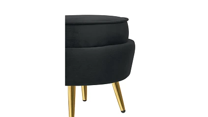 заказать Кресло с пуфом ракушка Pearl Black