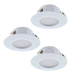 заказать 95821 Комплект светодиодных встраиваемых светильников PINEDA, 3х4,9W(LED), ?78, IP44, пластик, белый в интернет-магазине