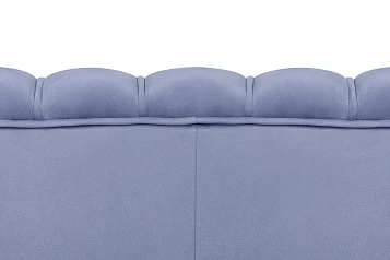 заказать Диван ракушка для гостиниц Pearl Triple Blue на черных ножках