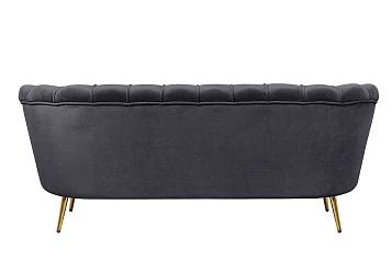 стильный Трехместный диван ракушка для гостиниц Pearl Triple Black на заказ