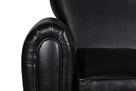 заказать стильное Кресло кожаное широкое Flog черное
