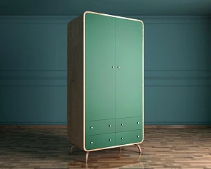 Шкаф в скандинавском стиле "Ellipse" с ящиками арт EL15G на заказ в интернет-магазине