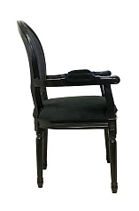 Мягкий стул с подлокотниками Diella Black Velvet на заказ
