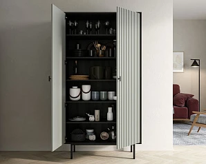 Шкаф двухдверный "Emerson" арт EM091/gray/L в интерьере