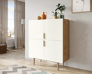 заказать Большой комод с четырьмя дверками "Line" LN03/GR1/beige
