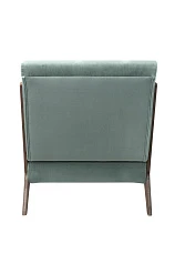 заказать Низкое кресло с деревянными подлокотниками Mody Green