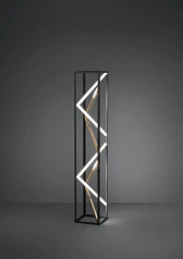 купить стильные 390419 Светод торшер с рег-кой цветовой темп-ры PENELA, 23W(LED) ,2700-6500K, 2300lm, алюминий, сталь, черный, золотой в интернет-магазине