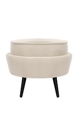 Пуф Pearl Adorn Beige на черных ножках на заказ в интернет-магазине