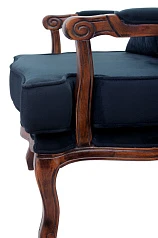 фото Полукресло в стиле модерн Nitro Button черное в интерьере