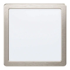 красивые 99185 Светодиодный встраиваемый светильник FUEVA 5, 17W (LED), 216х216, ET26, 2100lm, 4000K, сталь, никель