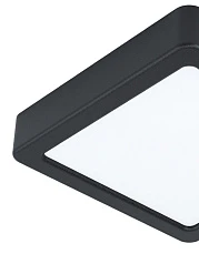 фото 99255 Светодиодный накладной светильник FUEVA 5, 10,5W (LED), 160х160, H28, 1350lm, 4000K, сталь, черн