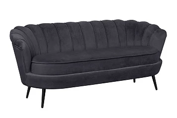 заказать Диван ракушка для гостиниц Pearl Triple Black на черных ножках