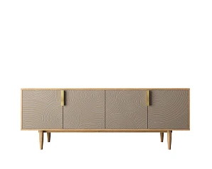 купить красивый Комод под TV с четыремя дверками "Line" R21/beige в интернет-магазине