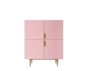купить Большой комод с четырьмя дверками "Line" LN03/GR1/pink в интернет-магазине