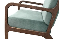 заказать Низкое кресло с деревянными подлокотниками Mody Green