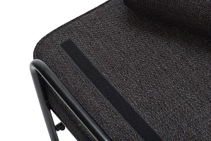 БАНКЕТКА HUBSCH, ТКАНЬ / МЕТАЛЛ, ЧЕРНЫЙ