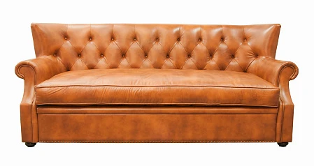 заказать Кожаный диван лофт Tesco коричневый