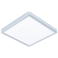 красивые 99269 Светодиодный накладной светильник FUEVA 5, 20,5W (LED), 285х285, H28, 2400lm, 3000K, IP44, сталь