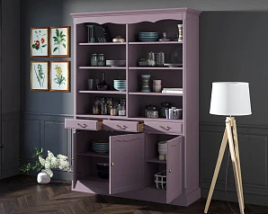 красивые Двухсекционный шкаф Leontina Lavanda для посуды арт ST9330/3L