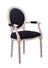 купить Мягкий стул с подлокотниками Delo Arm Black Velvet в интернет-магазине