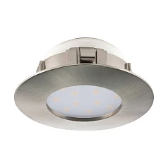 95819 Светодиодный встраиваемый светильник PINEDA, 1х4,9W(LED), ?78, IP44, пластик, никель матовый в интернет-магазине
