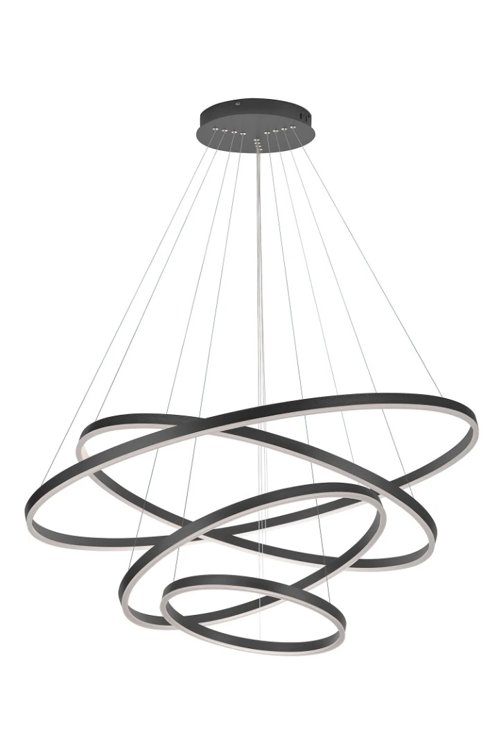 фото Люстра Orblaze 4 rings 1000 black в интерьере