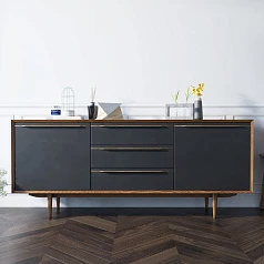 красивые Комод "Brun Black" с тремя ящиками и дверками арт BR-03/Black