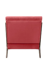 купить красивое Низкое кресло с деревянными подлокотниками Mody Karmin красное в интернет-магазине